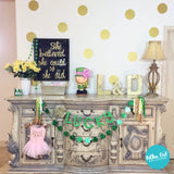 Metallic Gold Polka Dot Wall Decals