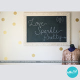 Metallic Gold Polka Dot Wall Decals