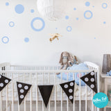 Assorted Dots and Ring Polka Dot Wall Decals
