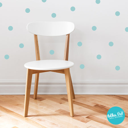 Light Aqua Polka Dot Wall Decals