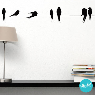 Birds on a Wire Wall Decals