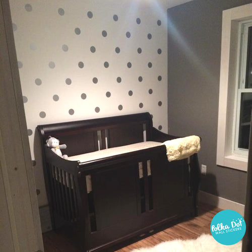 Silver Gray Polka Dot Wall Decals by Polka Dot Wall Stickers