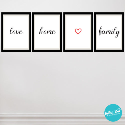 Framely - love home family Wall Decals