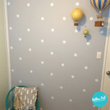2 inch White Polka Dot Wall Decals by Polka Dot Wall Stickers