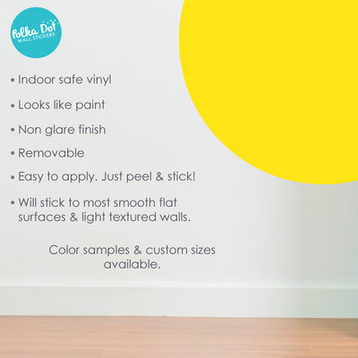 Light Yellow Polka Dot Wall Decals