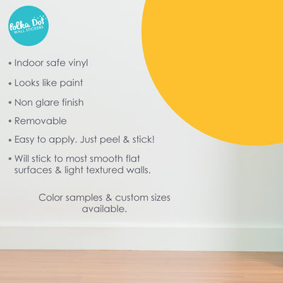 Golden Yellow Polka Dot Wall Decals