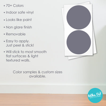 Eleven inch polka dot wall decals by Polka Dot Wall Stickers