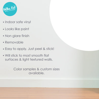 White Polka Dot Wall Decals