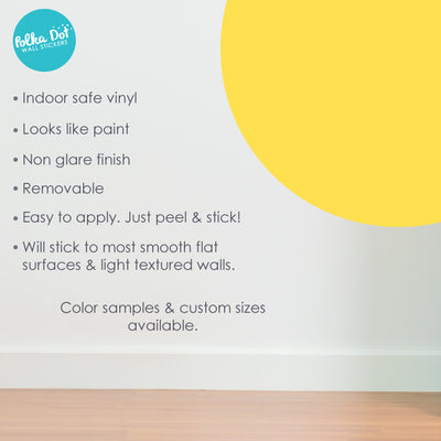 Yellow Polka Dot Wall Decals