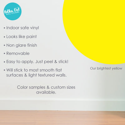 Bright Yellow Polka Dot Wall Decals by Polka Dot Wall Stickers