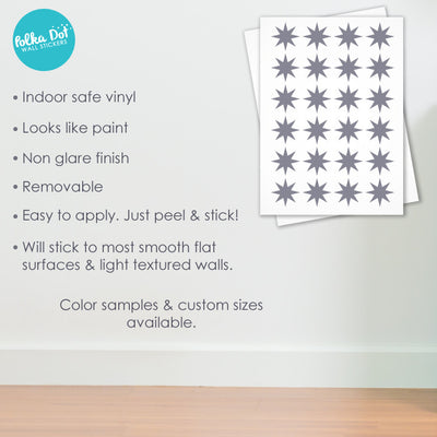 8 Point Star wall decals by Polka Dot Wall Stickers