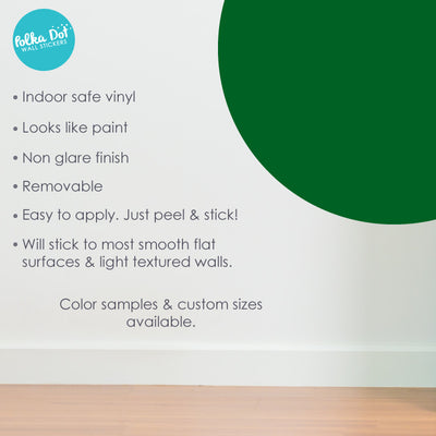 Dark Green Polka Dot Wall Decals
