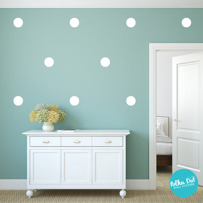 White Polka Dot Wall Decals