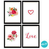 For the Love of Watercolor Flowers Wall Decals