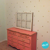 One inch gold polka dot wall decals by Polka Dot Wall Stickers