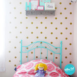 Metallic Gold polka dot wall decals by Polka Dot Wall Stickers