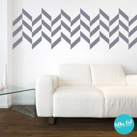 Half Chevron Wall Decals by Polka Dot Wall Stickers