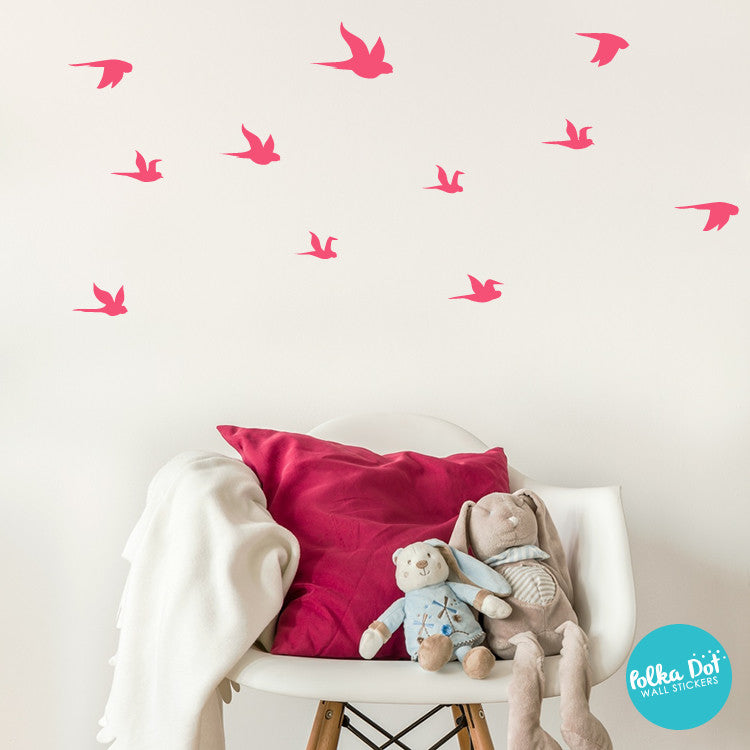 Small Flying Birds Wall Decal | Peel and Stick – Polka Dot Wall Stickers