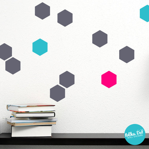 Hexagon Wall Decals by Polka Dot Wall Stickers
