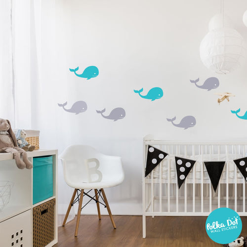 Whale Wall Decals by Polka Dot Wall Stickers