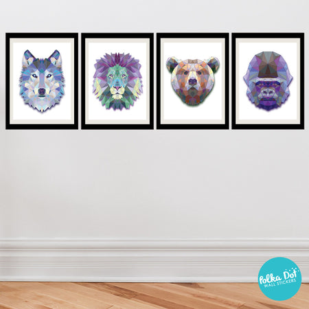 Four Kings Animal Wall Decals