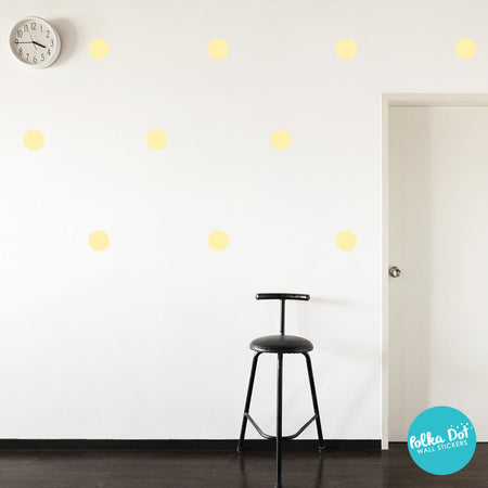 Pastel Yellow Polka Dot Wall Decals