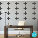 Plus sign wall decals by Polka Dot Wall Stickers