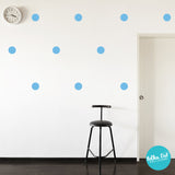 Ice Blue Polka Dot Wall Decals