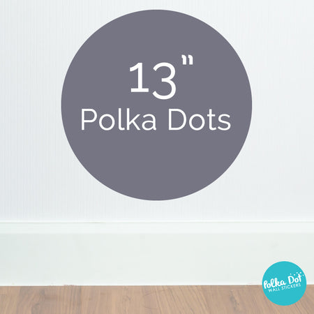 Thirteen inch polka dot wall decals by Polka Dot Wall Stickers