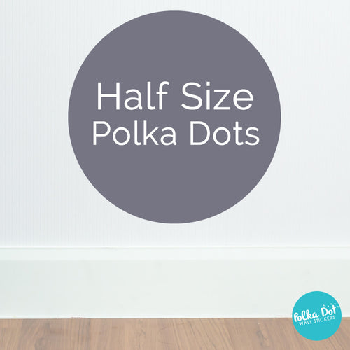 Half Size Dot Wall Decals by Polka Dot Wall Stickers