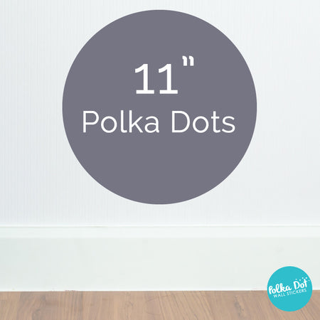 Eleven inch polka dot wall decals by Polka Dot Wall Stickers