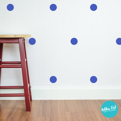 Brilliant Blue Polka Dot Wall Decals