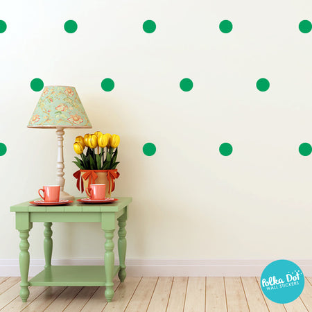 Green Polka Dot Wall Decals