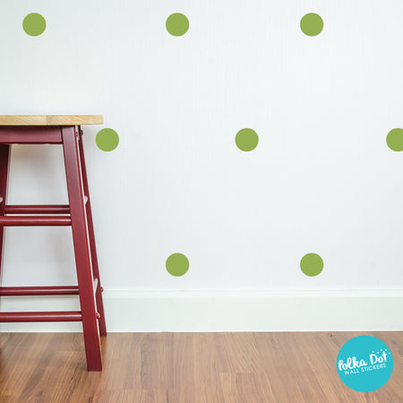 Olive Polka Dot Wall Decals