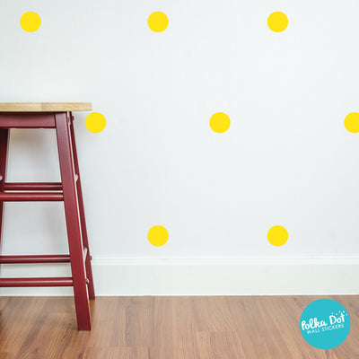 Light Yellow Polka Dot Wall Decals