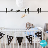 Birds on a Wire Wall Stickers