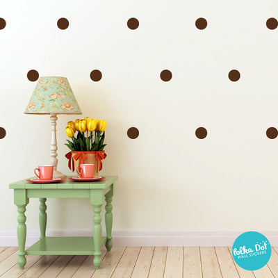 Brown Polka Dot Wall Decals