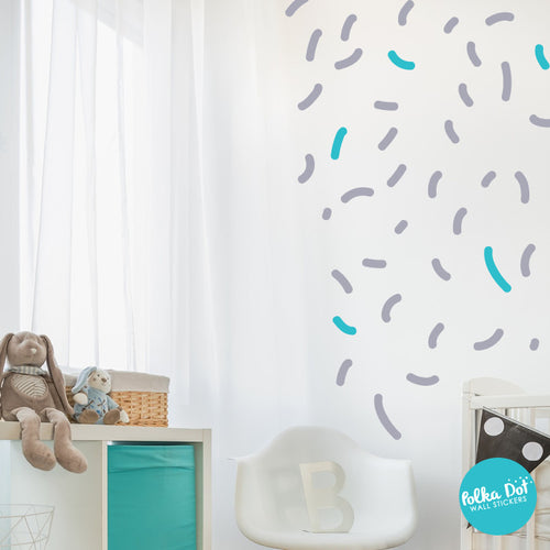 Memphis Style Puff Confetti Wall Decals
