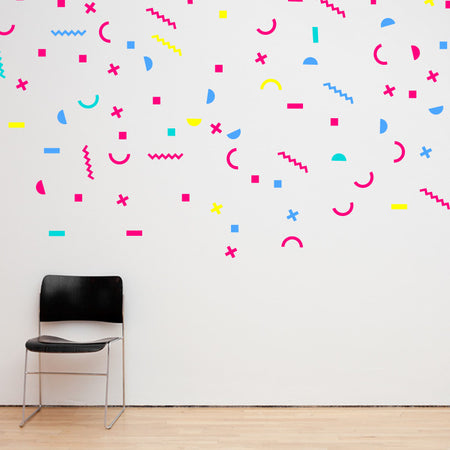 Memphis Style Confetti Wall Decals