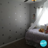 silver grey wall stickers by Polka Dot Wall Stickers