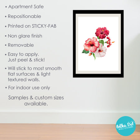 For the Love of Watercolor Flowers Wall Decals
