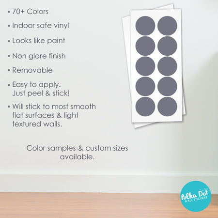 Five inch polka dot wall decals by Polka Dot Wall Stickers