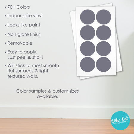 Six inch polka dot wall decals by Polka Dot Wall Stickers