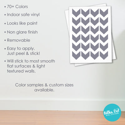 Short Chevron Wall Decals by Polka Dot Wall Stickers