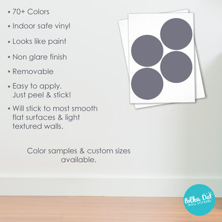 Seven inch polka dot wall decals by Polka Dot Wall Stickers